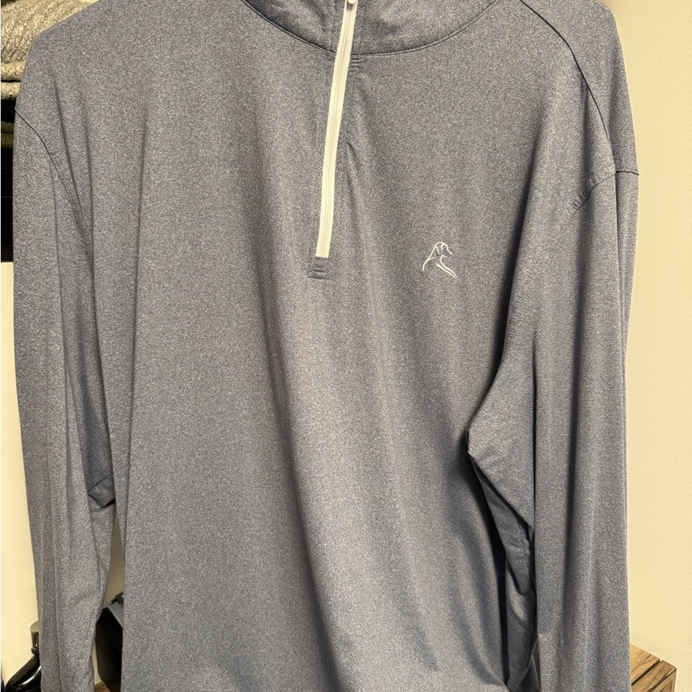 Rhoback Men's Heathered Blue Quarter-Zip Shirt